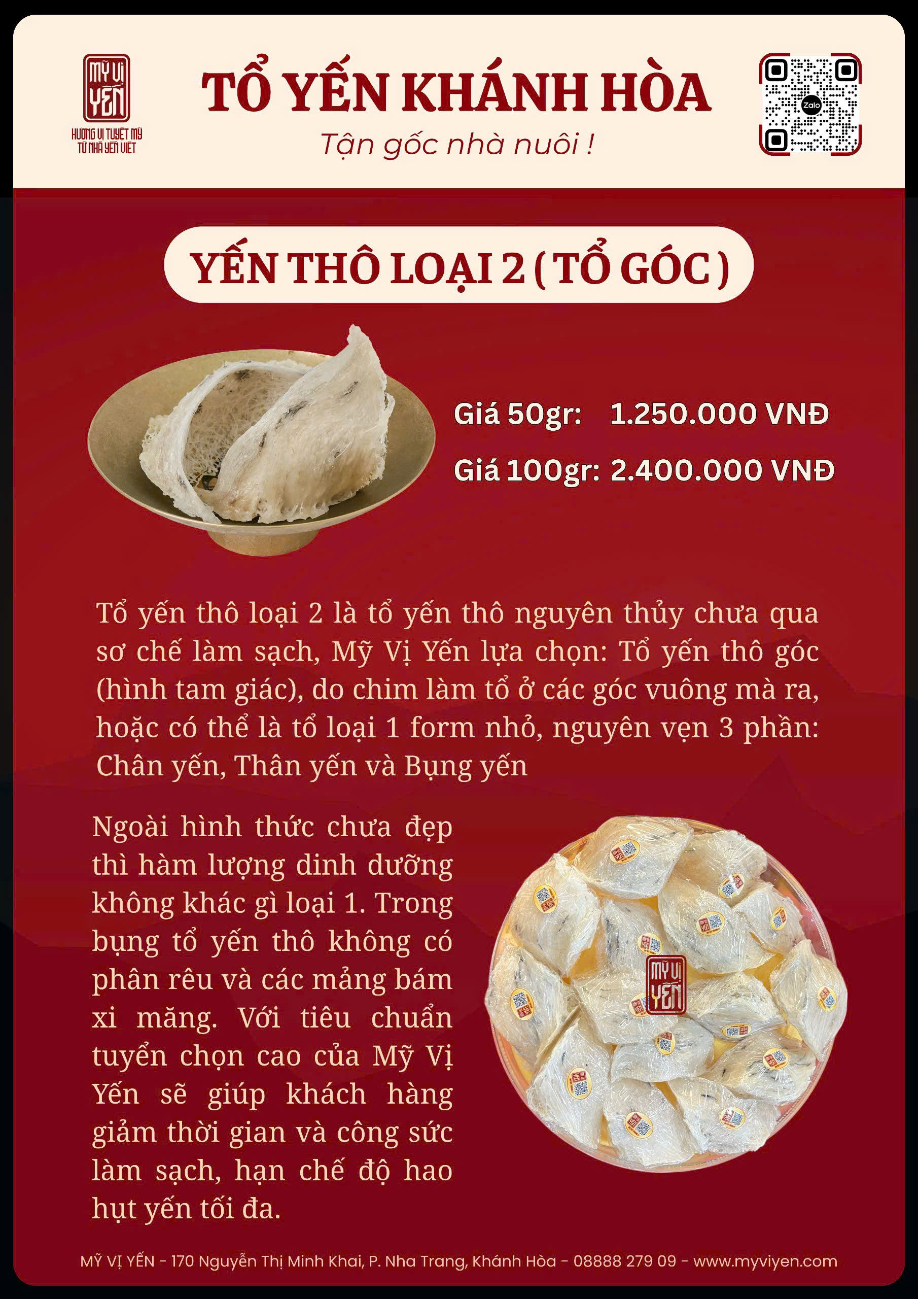 Tổ Yến Thô Loại 1 ( Yến Tổ A) – Mỹ Vị Yến | Yến Sào Nguyên Chất Nha Trang